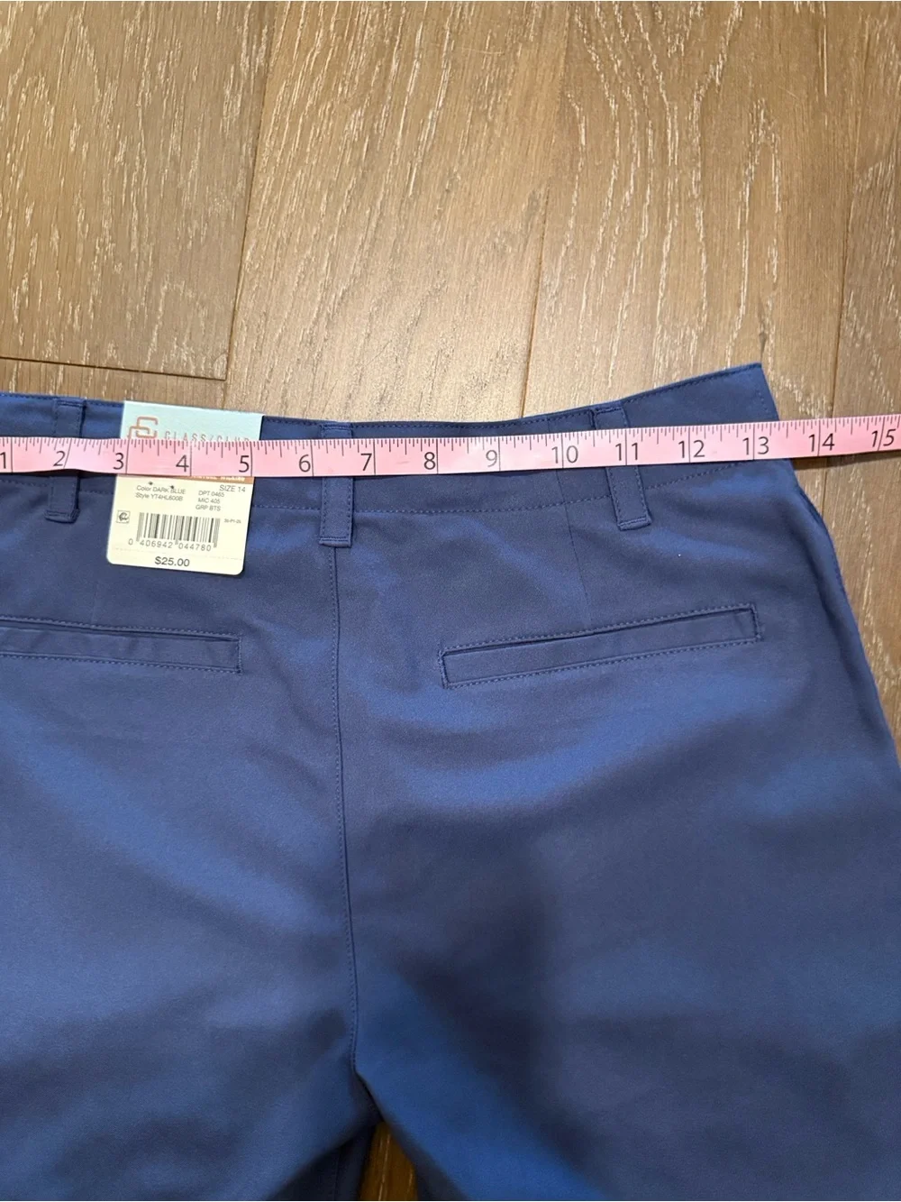 Class Club Navy Blue Kids' Shorts Adjustable Waistband Zip up
